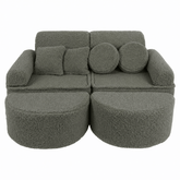 kids play sofa| modular play sofa | play couch | MeowBaby Bearly play sofa for kids | play sofa couch | soft play sofa | sage colour