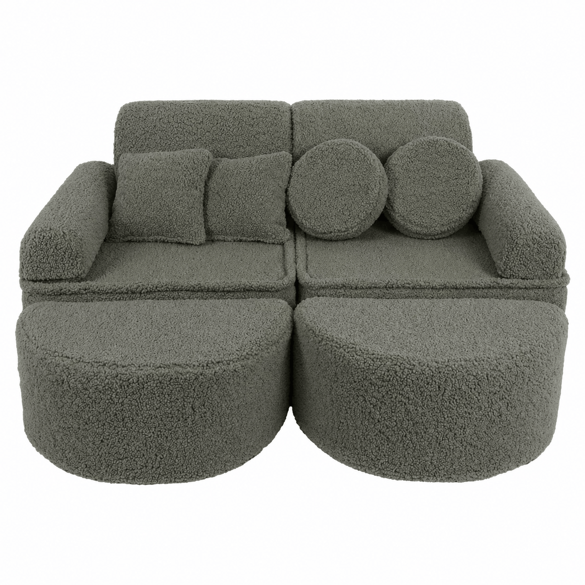kids play sofa| modular play sofa | play couch | MeowBaby Bearly play sofa for kids | play sofa couch | soft play sofa | sage colour