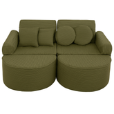 khaki corduroy play sofa | khaki corduroy Play Sofa | Play Sofa Kids khaki corduroy | MeowBaby khaki corduroy soft play sofa | 