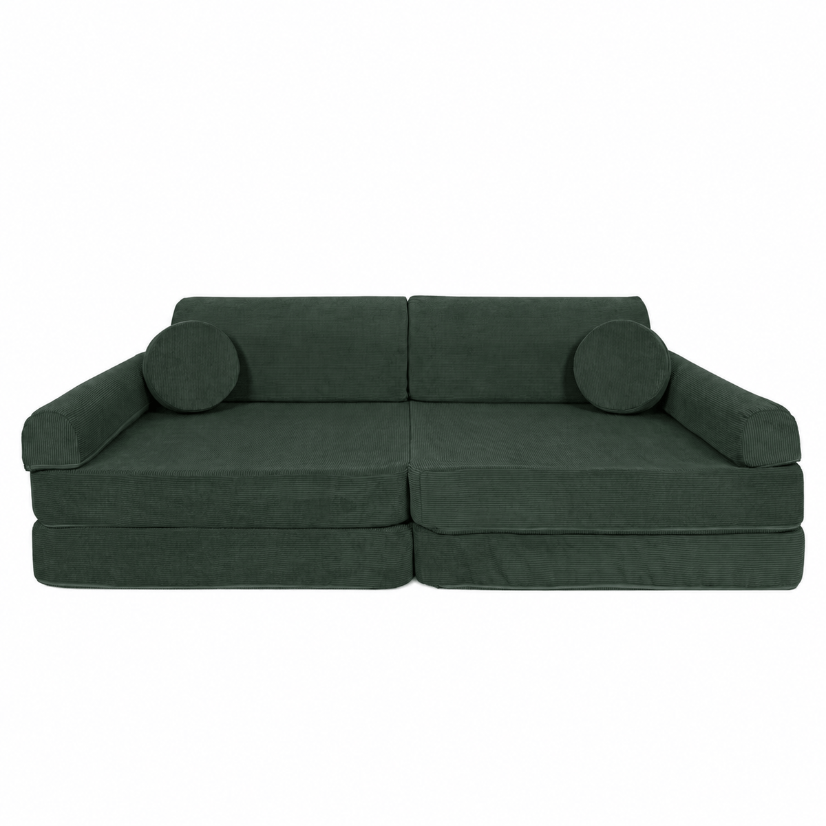 modular play sofa | modular play couch | MeowBaby play sofa slimcord | play sofa | play couch | green colour play sofa for kids |
