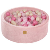 Pink Ball Pit | MeowBaby Pink Ball Pit | MeowBaby Velvet Ball Pit Pink | pink ball pit with balls | ball pit for girls |