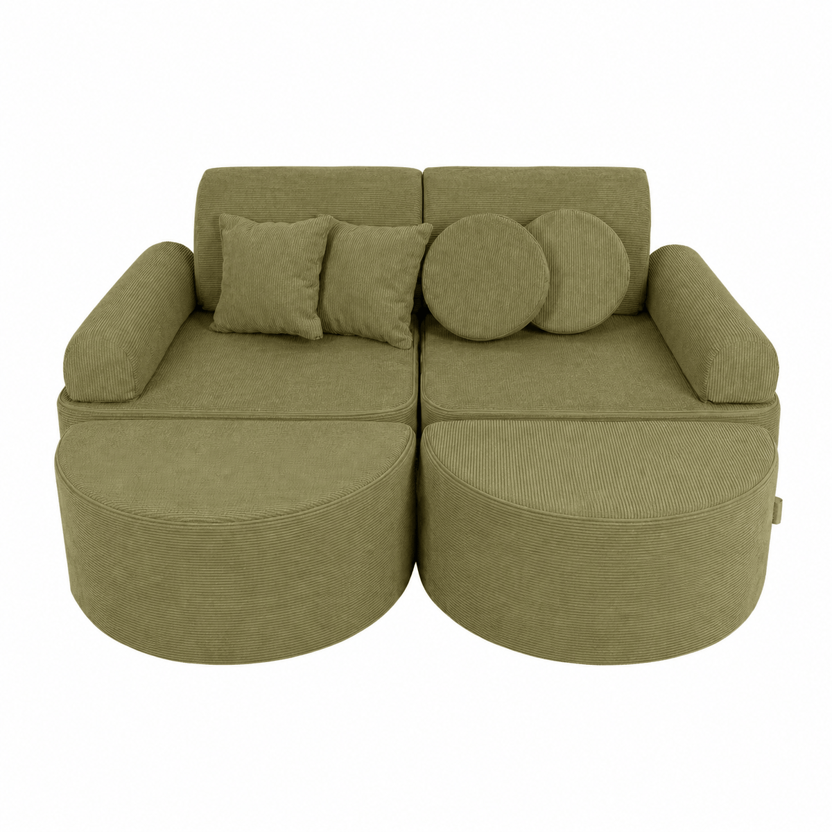 Kids Play Sofa | Modular Play Sofa | modular play couch | MeowBaby Slimcord Play Sofa for kids | lime play sofa | play couch | modular play sofa | childrens play sofa | 