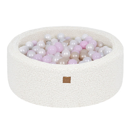MeowBaby Bearly Baby Ball Pit White | Ball Pit with Balls | Ball Pit Toddlers | Ball Pit for Kids | Ball pit white bearly |