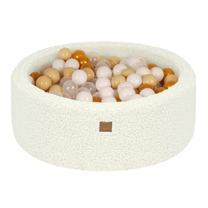 MeowBaby Bearly Foam Baby Ball Pit Cream | cream Ball Pit with Balls | Ball Pit Toddlers | Ball Pit for Kids | Ball pit Cream | Baby ball pit |