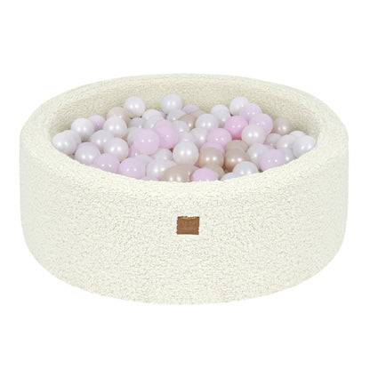 MeowBaby Bearly Foam Baby Ball Pit Cream | Ball Pit with Balls | Ball Pit Toddlers | Ball Pit for Kids | Ball pit Cream |