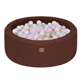 MeowBaby Bearly Foam Baby Ball Pit Brown | Ball Pit with Balls | Ball Pit Toddlers | Ball Pit for Kids | Ball pit Brown |