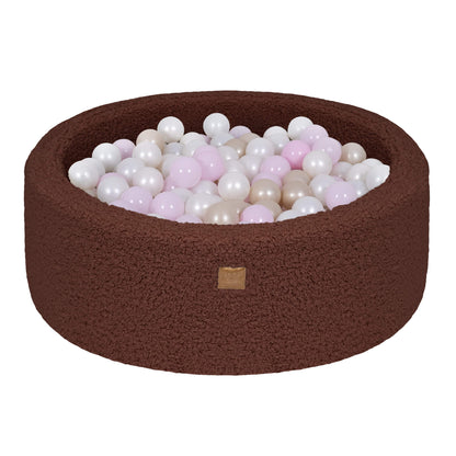 MeowBaby Bearly Foam Baby Ball Pit Brown | Ball Pit with Balls | Ball Pit Toddlers | Ball Pit for Kids | Ball pit Brown |