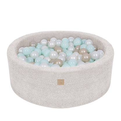 MeowBaby Boucle Ball Pit | Cream Boucle Ball Pit | Ball Pit Boucle | Boucle Ball Pit Balls | Boucle Ball Pit for Kids |
