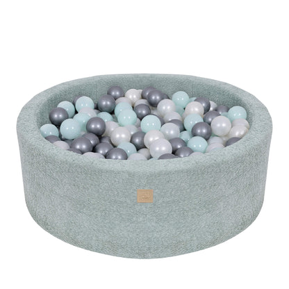 MeowBaby Boucle Baby Ball Pit Mint | Ball Pit Toddler | Ball Pit Balls | Ball Pit for Kids |