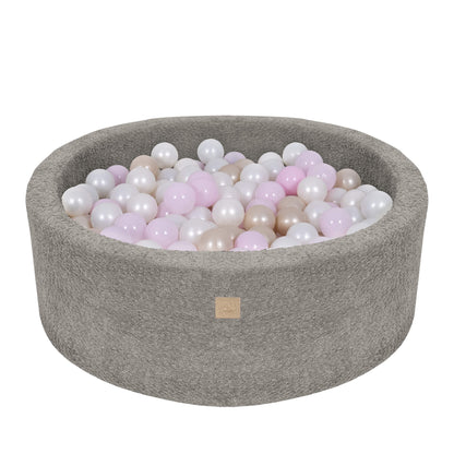 MeowBaby Boucle Baby Ball Pit Tan Beige  | Ball Pit Toddler | Ball Pit Balls | Ball Pit for Kids |