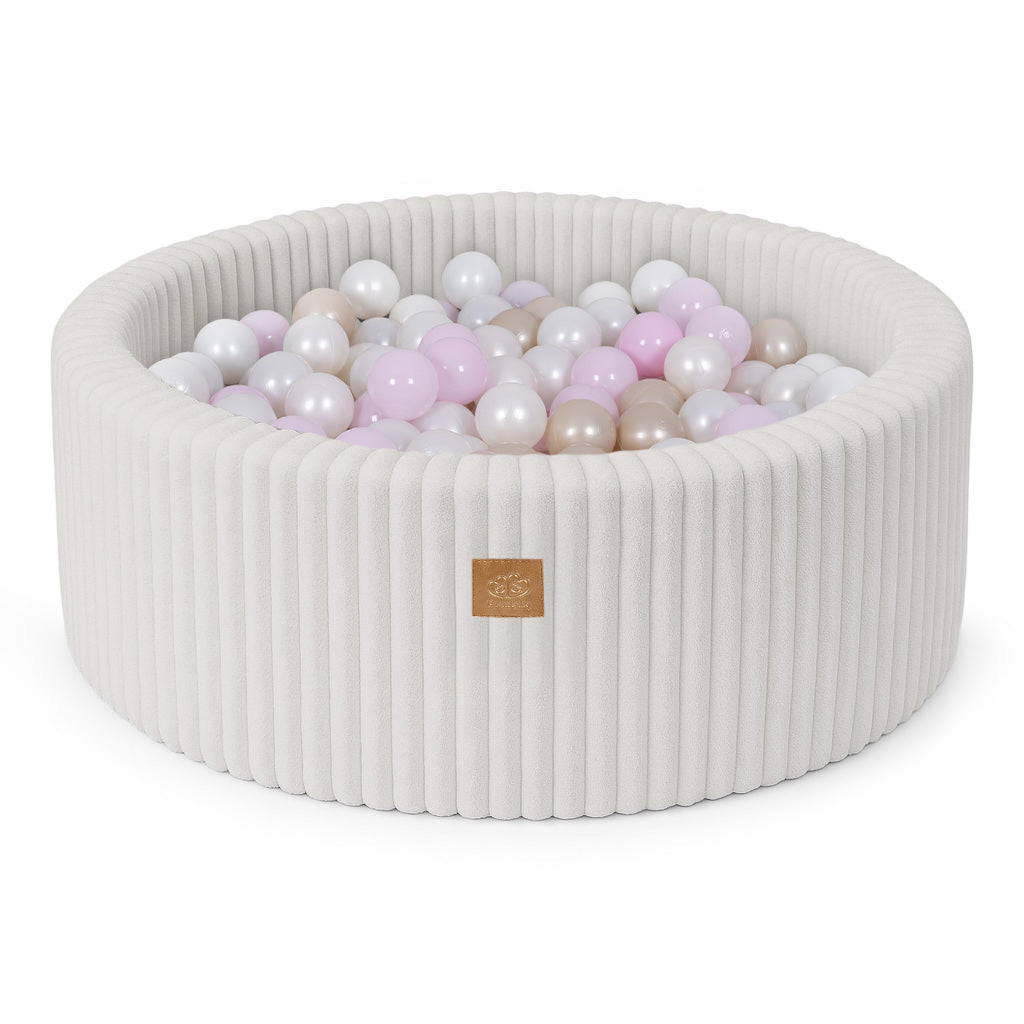 Ball Pit for Kids | Baby Ball Pit | MeowBaby Ball Pit | Foam Ball Pit | Churros White Ball Pit with Balls |