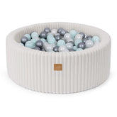 Ball Pit for Kids | Baby Ball Pit | MeowBaby Ball Pit | Foam Ball Pit | Churros White Ball Pit with Balls |