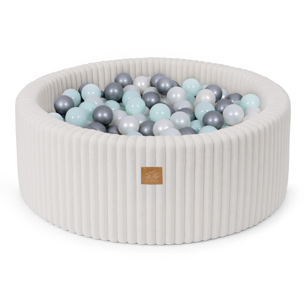 Ball Pit for Kids | Baby Ball Pit | MeowBaby Ball Pit | Foam Ball Pit | Churros White Ball Pit with Balls |