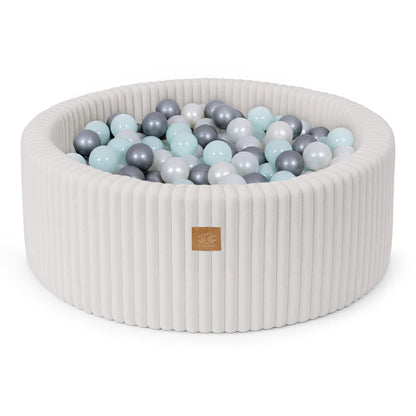 Ball Pit for Kids | Baby Ball Pit | MeowBaby Ball Pit | Foam Ball Pit | Churros White Ball Pit with Balls |