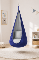 blue cocoon swing | kids cocoon swing | hanging cocoon swings | indoor swing | kids hanging chair swing | blue cocoon swing |