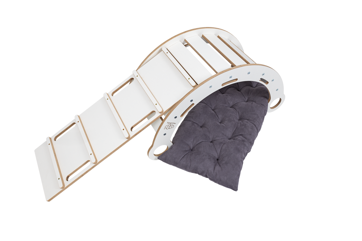 Rocker White - Wooden Toddler Indoor Climbing Frame for Kids