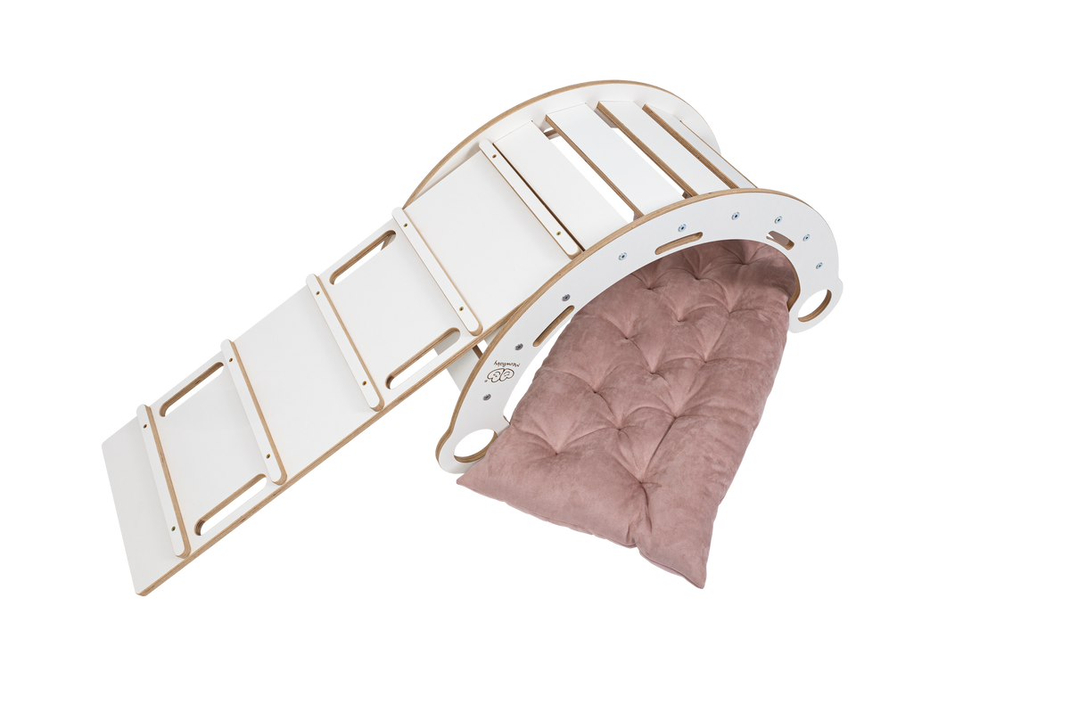 Rocker White - Wooden Toddler Indoor Climbing Frame for Kids