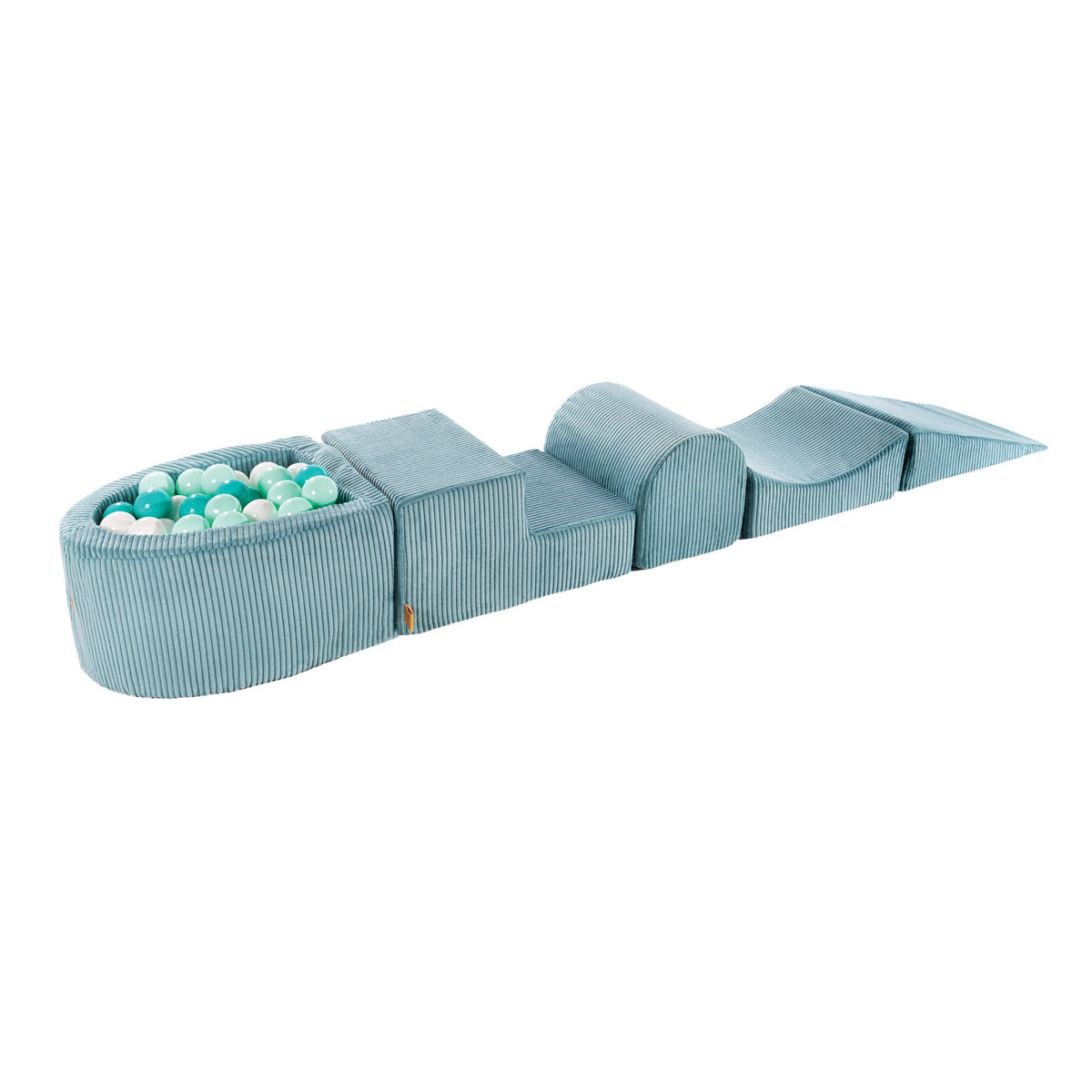 Baby soft play set | foam climbing blocks | Corduroy Soft Play | soft play equipment | soft play | foam soft play blocks for toddlers | foam soft play set | modular soft play set | MeowBaby Turquoise Corduroy Foam climbing blocks for toddlers | 