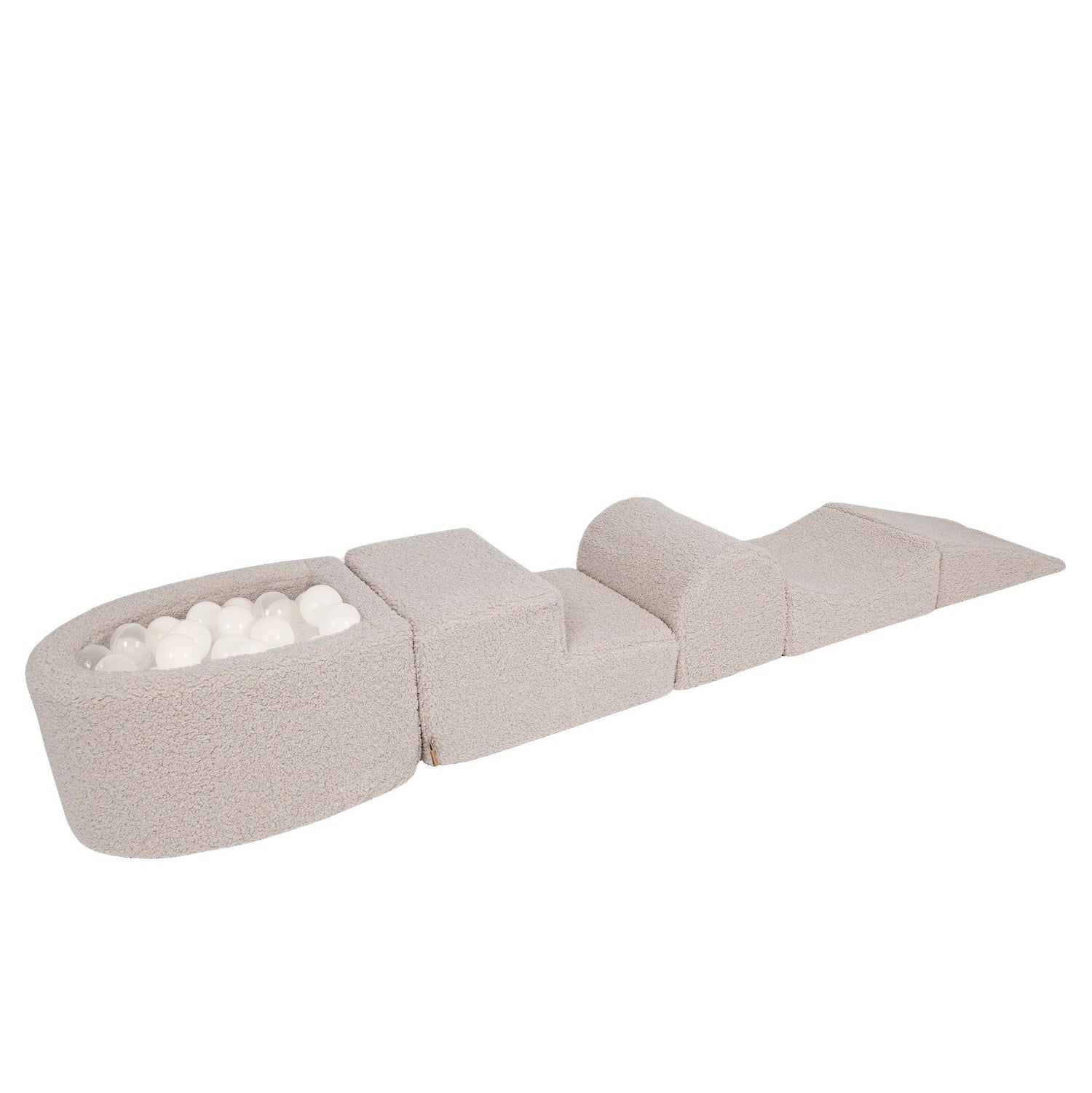 Meowbaby Bearly Foam Playground Light Gray 5 Elements 100 balls: Transparent, White