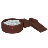 Meowbaby Bearly Foam Playground Dark Brown 4 Elements 200 balls: Mint Pearl, White Pearl, Light Gold Pearl