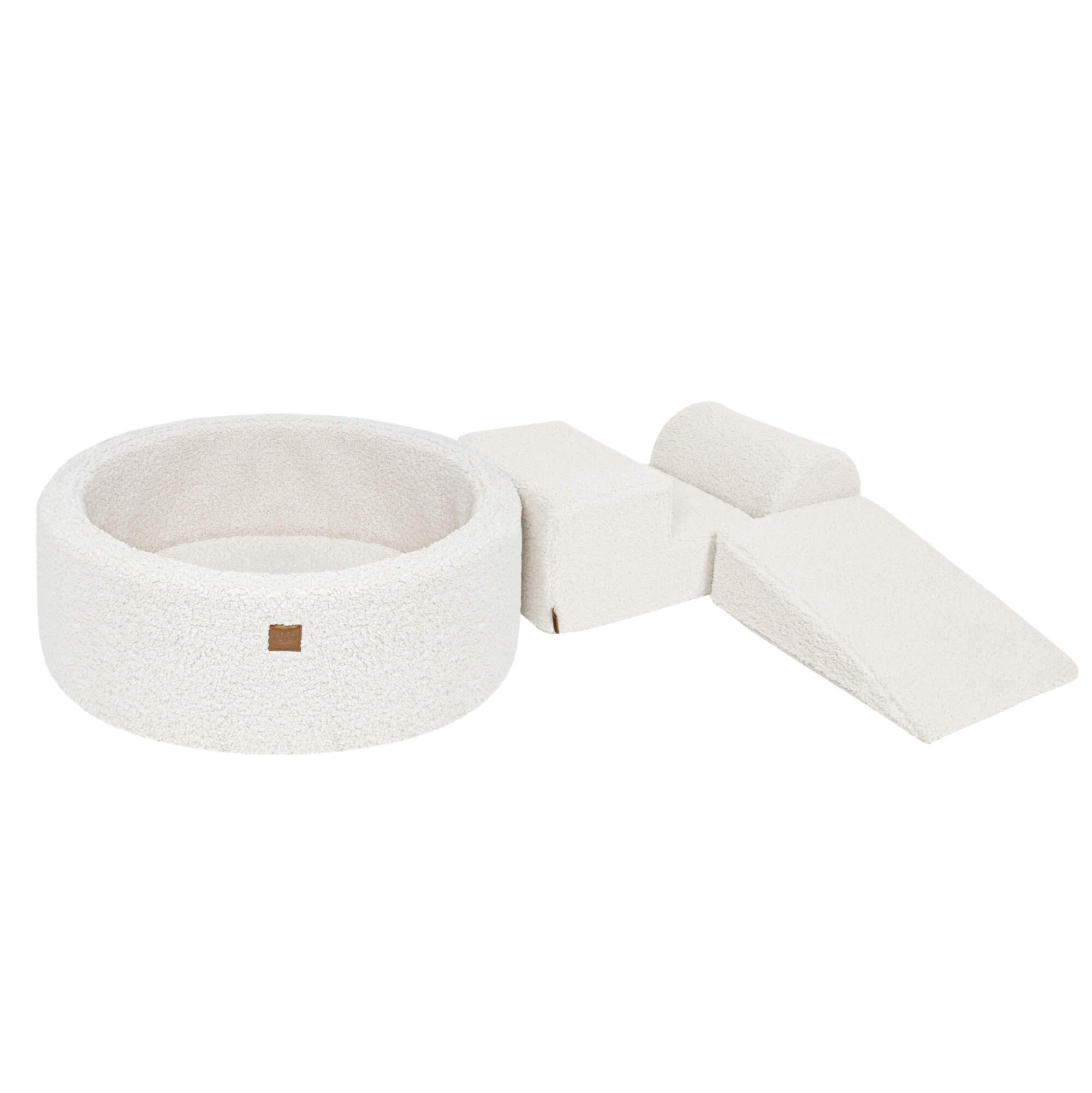 Meowbaby Bearly Foam Playground Off White 4 Elements Without Balls