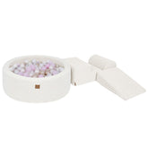 Meowbaby Bearly Foam Playground Off White 4 Elements 200 balls: White Pearl, Light Pink Pearl, Light Gold Pearl