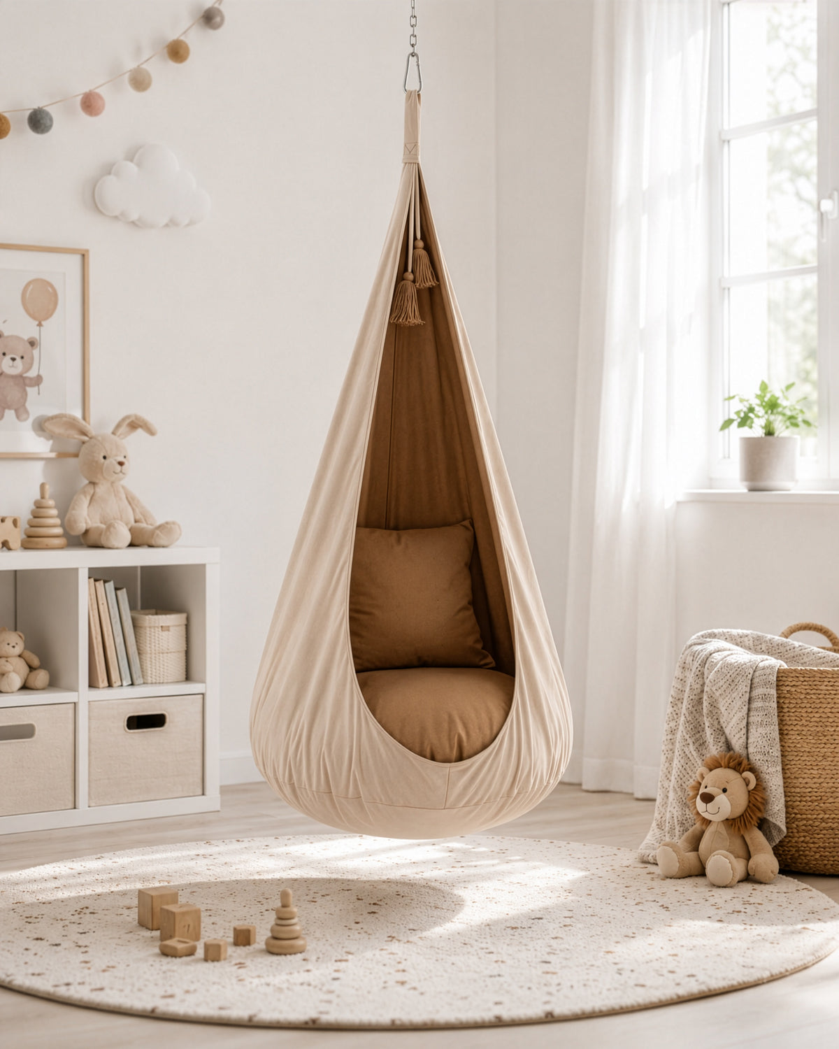 Kids Cocoon Swing - Caramel Marshmallow