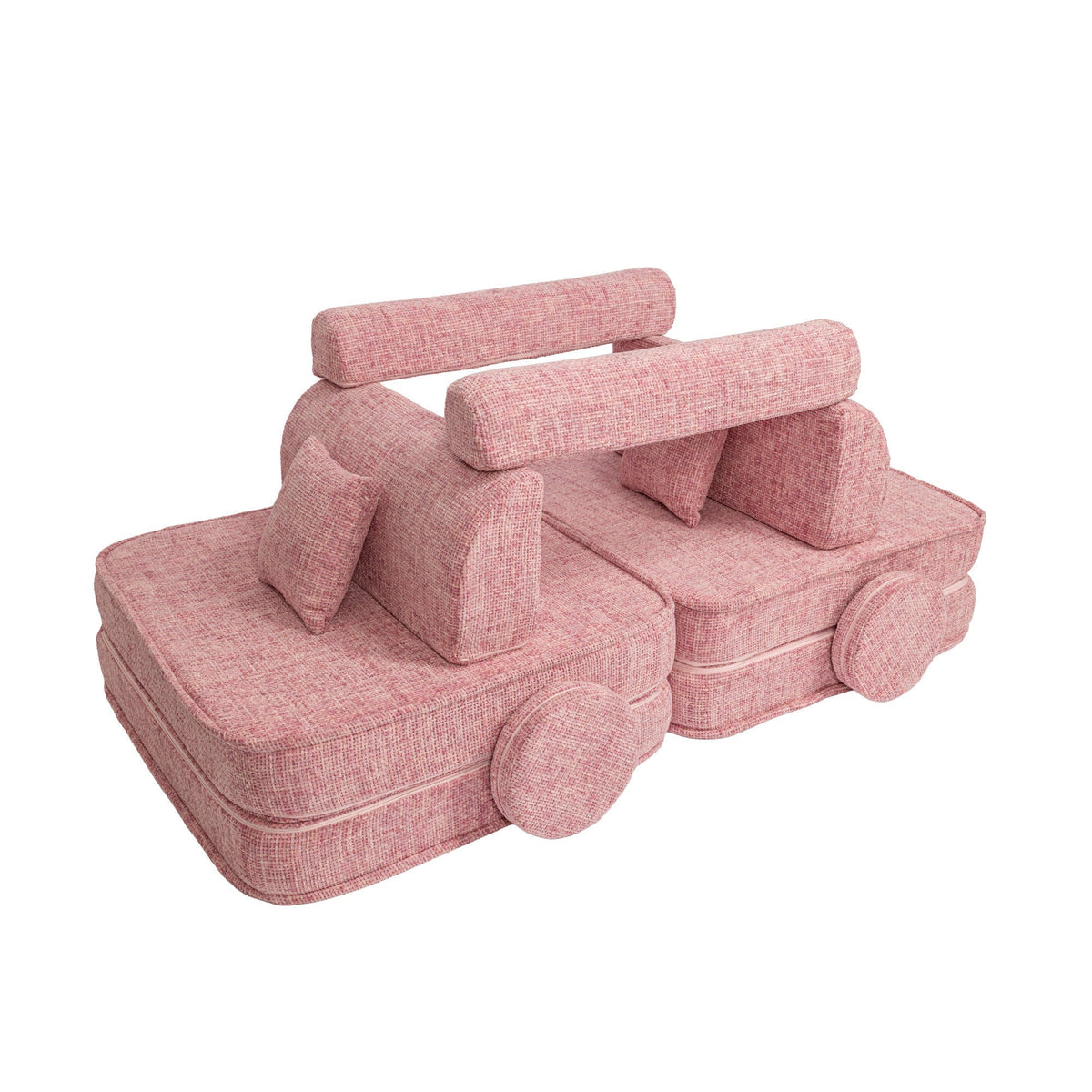 Meowbaby Tangle Kids Play Sofa - Modular Play Sofa Couch pink