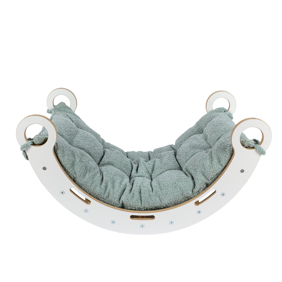 MeowBaby Rocker with Rollers - Wooden Toddler Indoor Climbing Frame for Kids