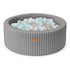 MeowBaby Ball Pit for Kids | Baby Ball Pit | Churros Grey Ball Pit with Balls |
