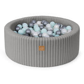 MeowBaby Ball Pit for Kids | Baby Ball Pit | Churros Grey Ball Pit with Balls |