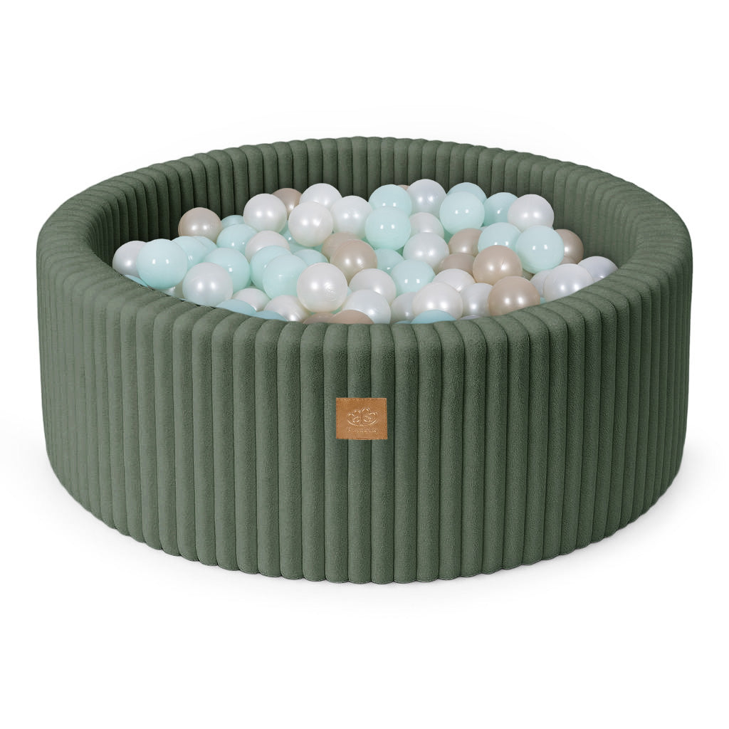 Ball Pit | Baby Ball Pit | MeowBaby Ball Pit for Kids | Baby Ball Pit | Churros Olive Sage Green Ball Pit with Balls |