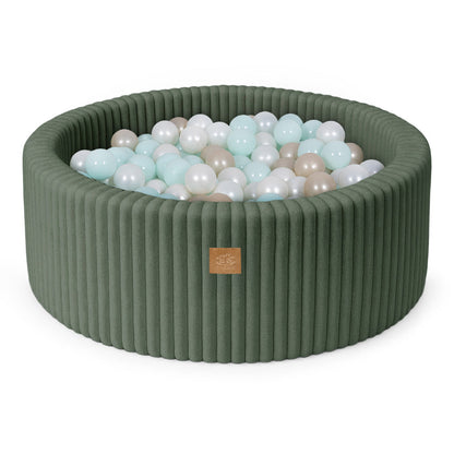 Ball Pit | Baby Ball Pit | MeowBaby Ball Pit for Kids | Baby Ball Pit | Churros Olive Sage Green Ball Pit with Balls |