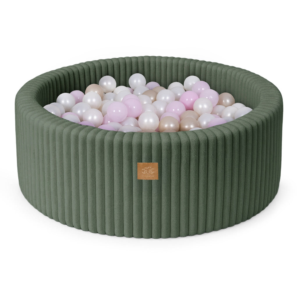 Ball Pit | Baby Ball Pit | MeowBaby Ball Pit for Kids | Baby Ball Pit | Churros Olive Sage Green Ball Pit with Balls |