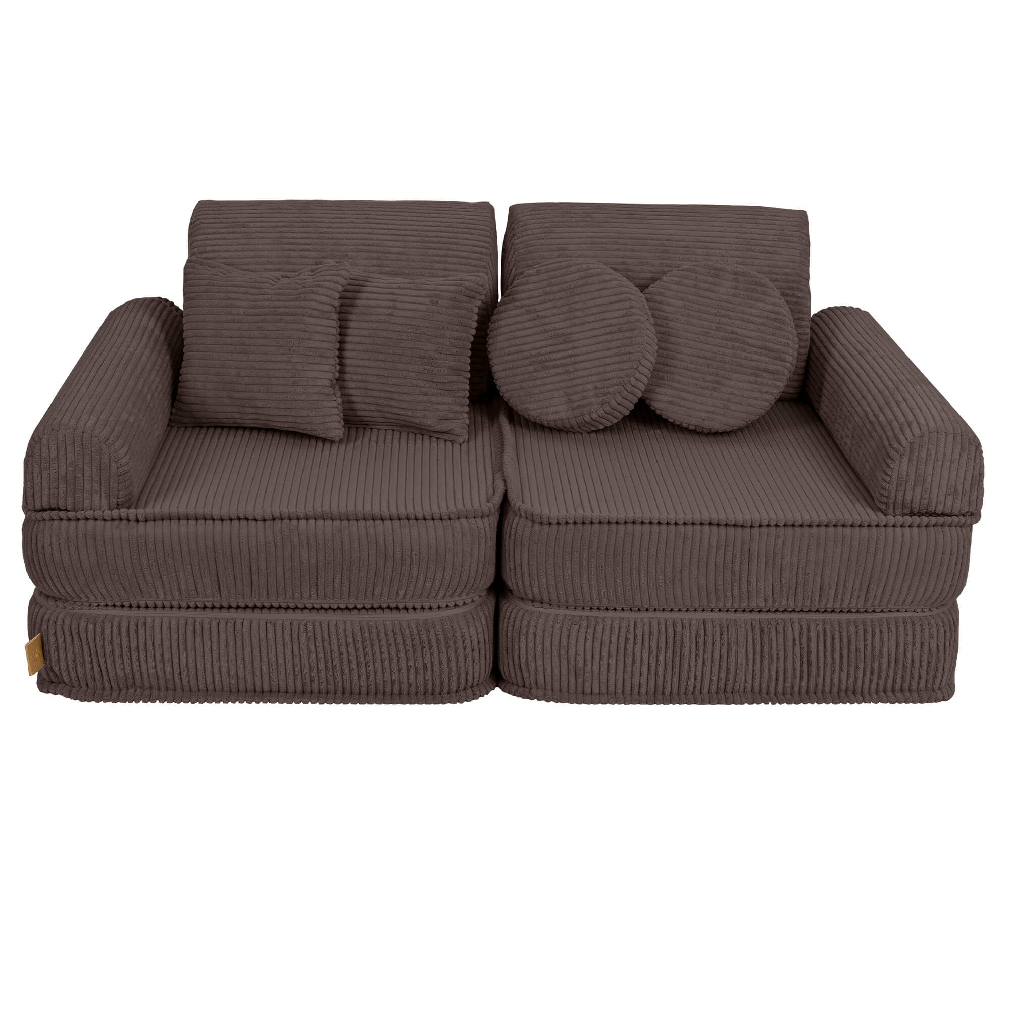 brown corduroy play sofa | brown corduroy Play Sofa | Play Sofa Kids brown corduroy | MeowBaby brown corduroy soft play sofa | 