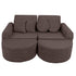 Play Sofa for Kids MeowBaby brown corduroy | Brown Play Sofa | Play Sofa Kids |  Play Couch for Kids | brown corduroy soft play sofa for children | 