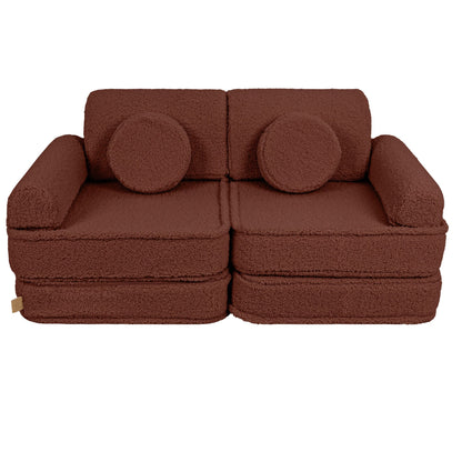 MeowBaby® Cream BEARLY Sofa | Cream Bearly Play Sofa Pocket Plus