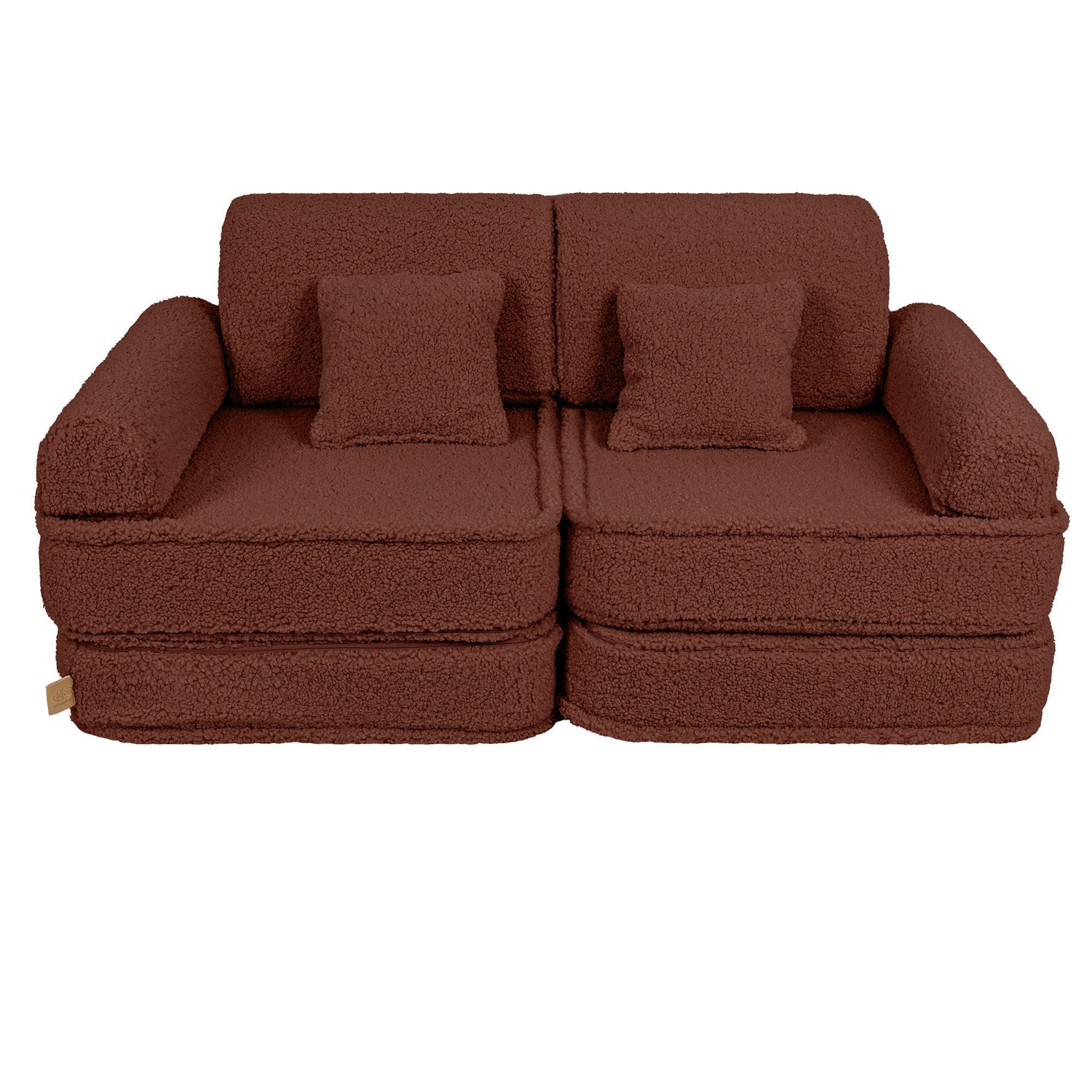 MeowBaby® Cream BEARLY Sofa | Cream Bearly Play Sofa Pocket Plus