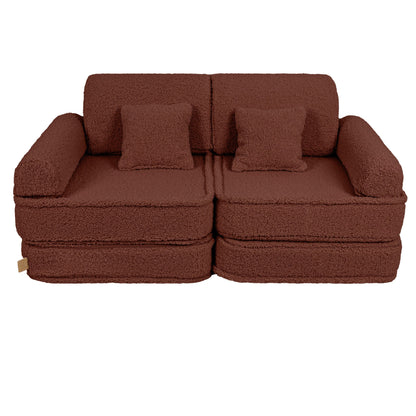 MeowBaby® Cream BEARLY Sofa | Cream Bearly Play Sofa Pocket Plus