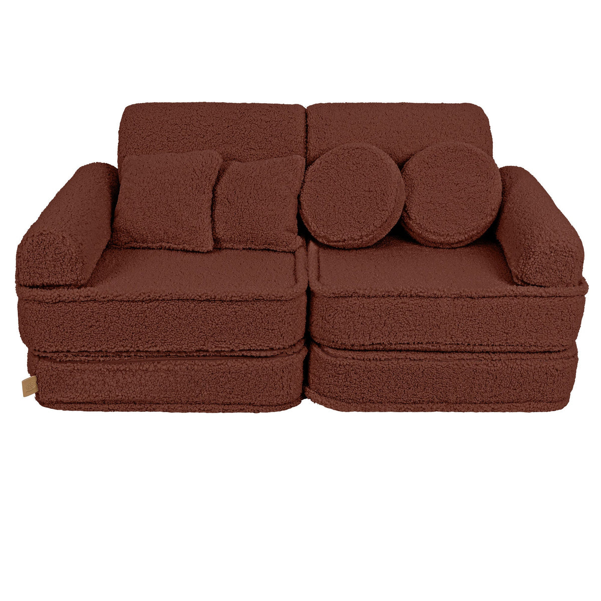 Kids Play Sofa Meowbaby Bearly Brown| Play couch for kids brown | childrens play sofa | modular play couch for kids | Play Sofa for Kids |
