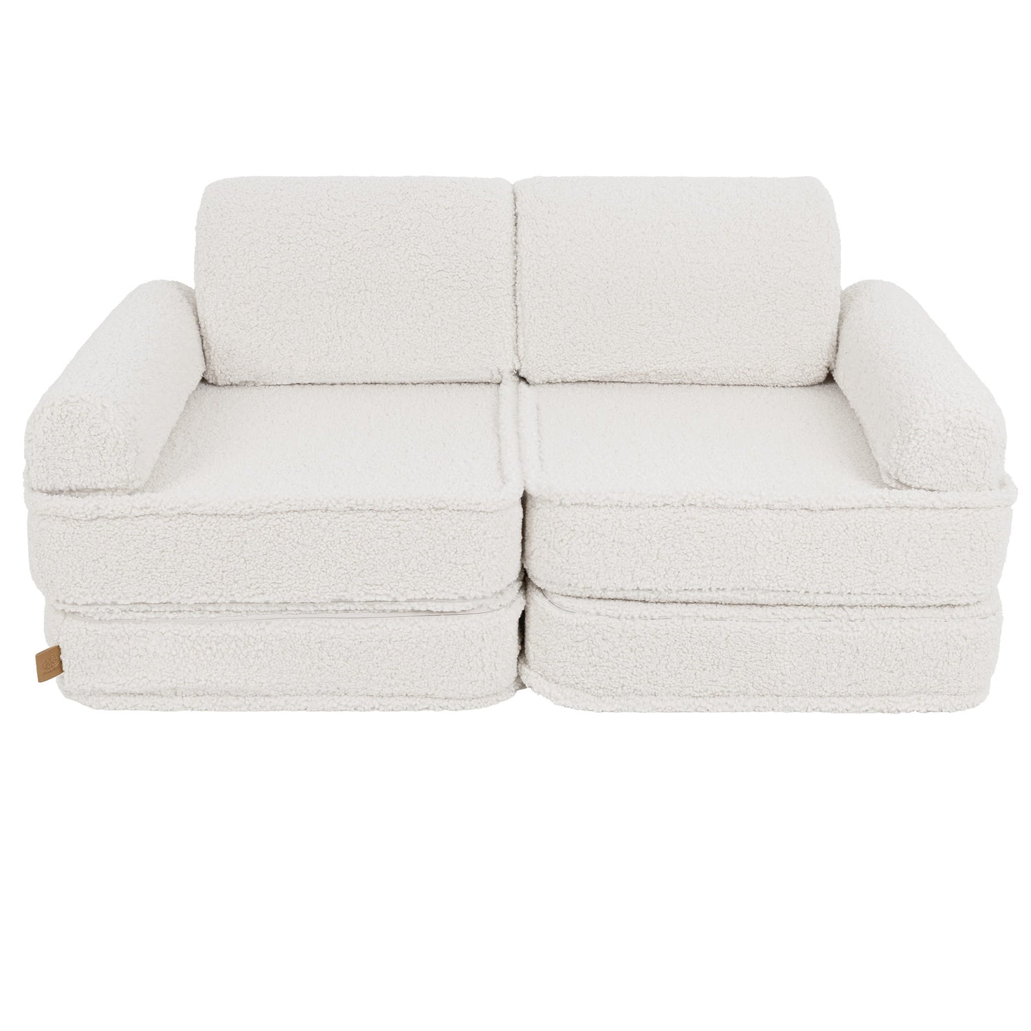 MeowBaby® Cream BEARLY Sofa | Cream Bearly Play Sofa Pocket Plus