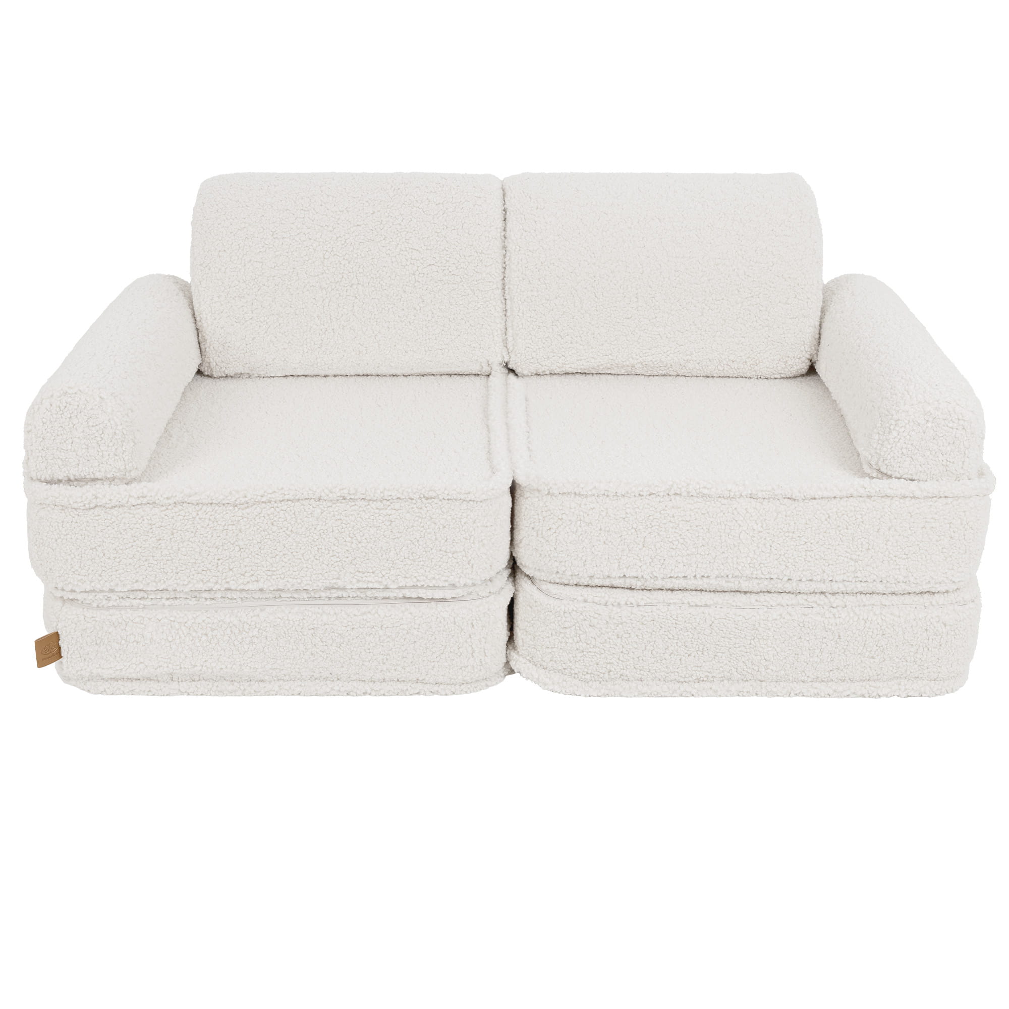 MeowBaby® Cream BEARLY Sofa | Cream Bearly Play Sofa Pocket Plus