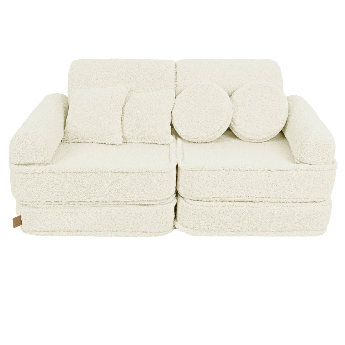 MeowBaby® Cream BEARLY Sofa | Cream Bearly Play Sofa Pocket Plus