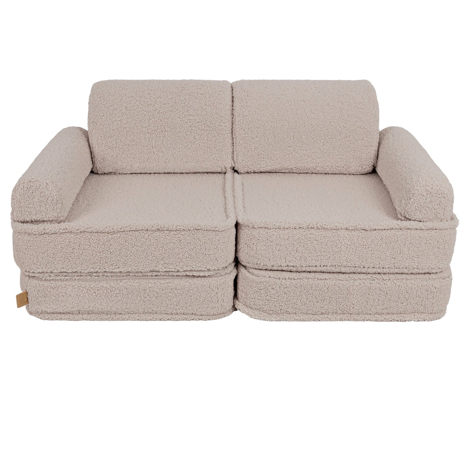 MeowBaby® Cream BEARLY Sofa | Cream Bearly Play Sofa Pocket Plus
