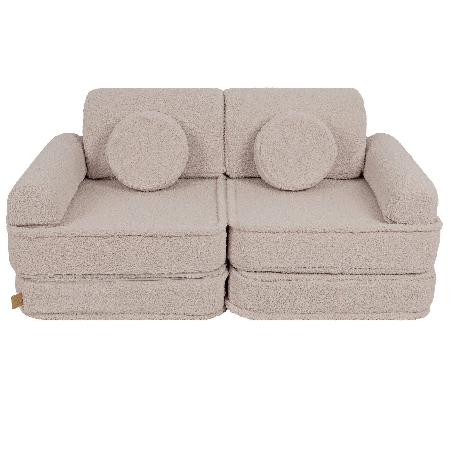 MeowBaby® Cream BEARLY Sofa | Cream Bearly Play Sofa Pocket Plus
