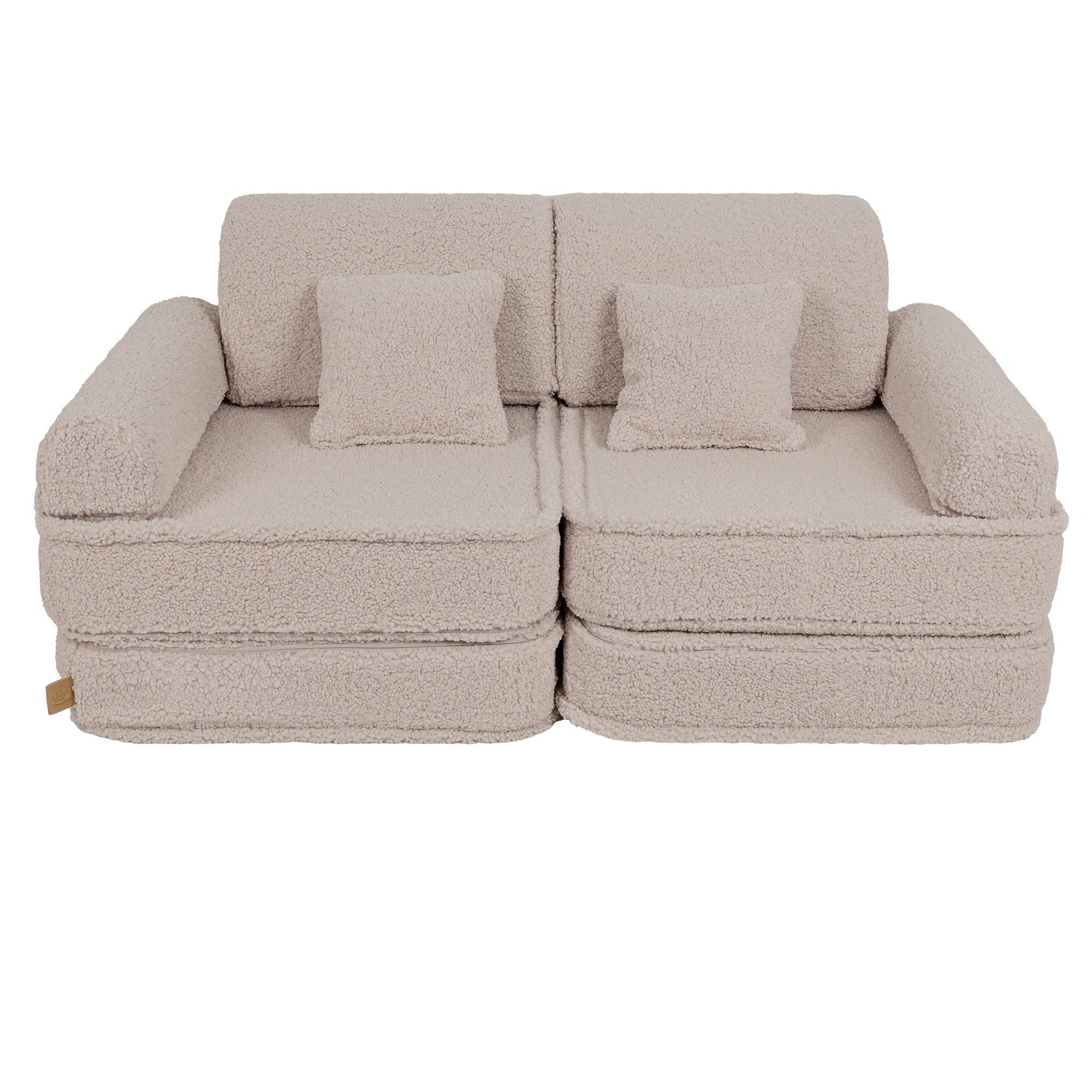 MeowBaby® Cream BEARLY Sofa | Cream Bearly Play Sofa Pocket Plus