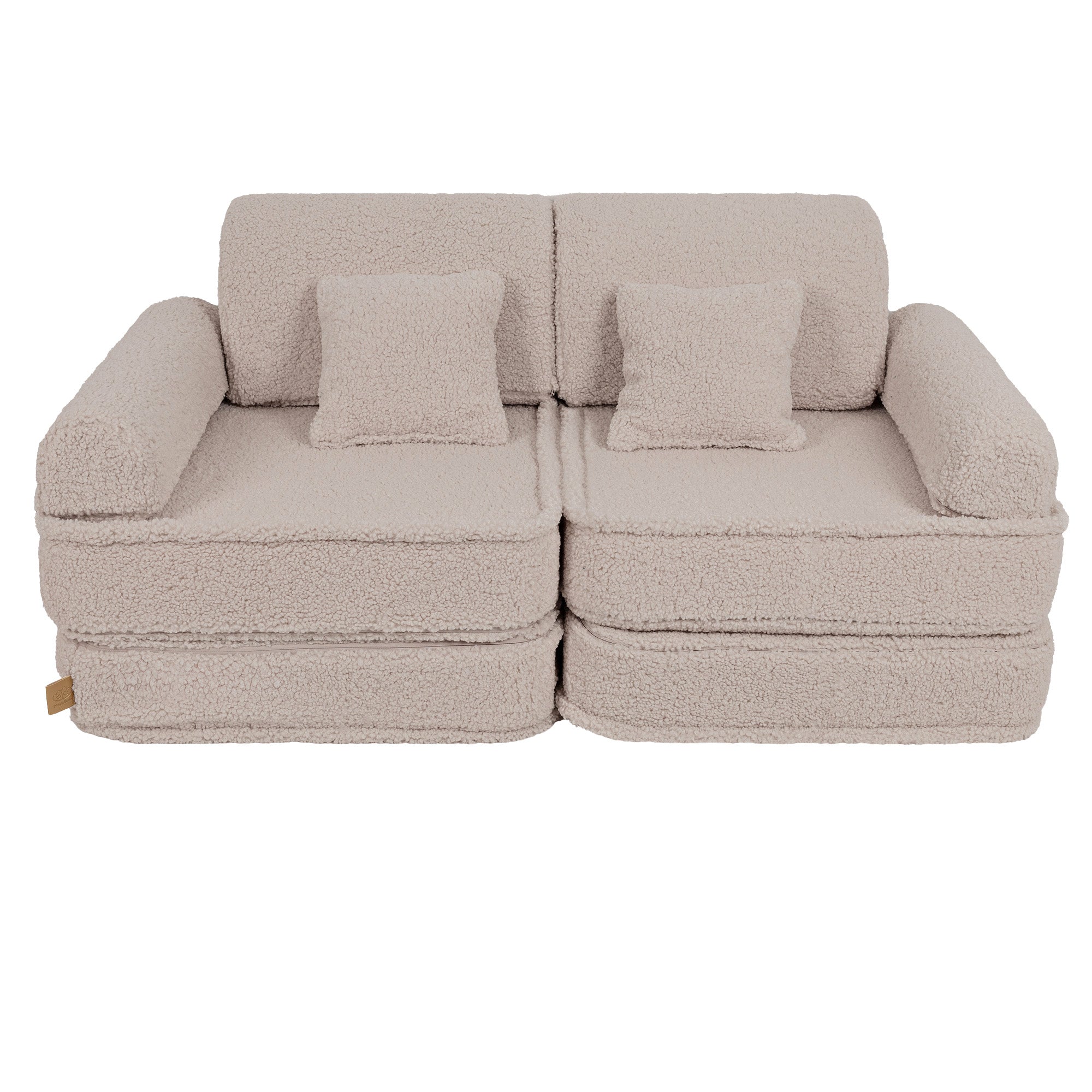 MeowBaby® Cream BEARLY Sofa | Cream Bearly Play Sofa Pocket Plus