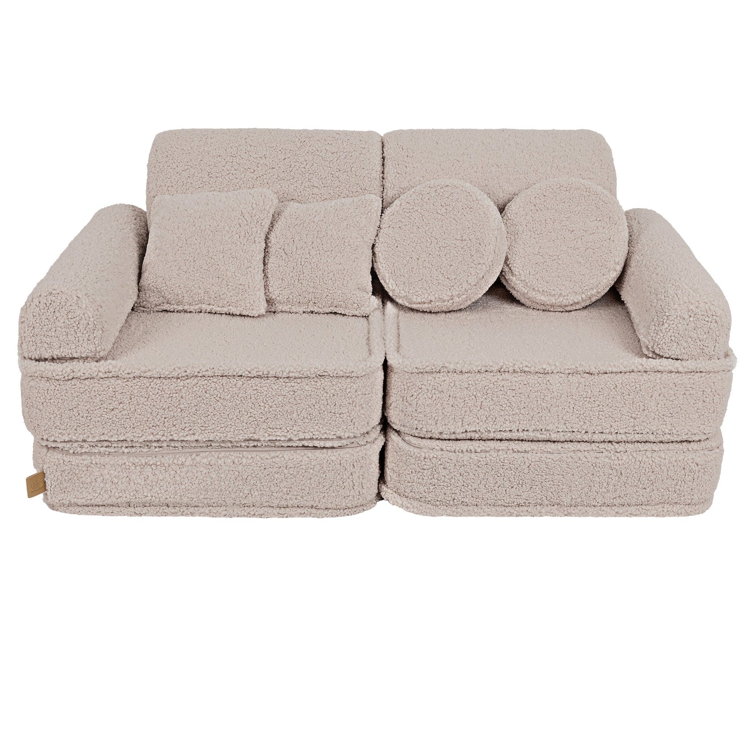 MeowBaby® Cream BEARLY Sofa | Cream Bearly Play Sofa Pocket Plus