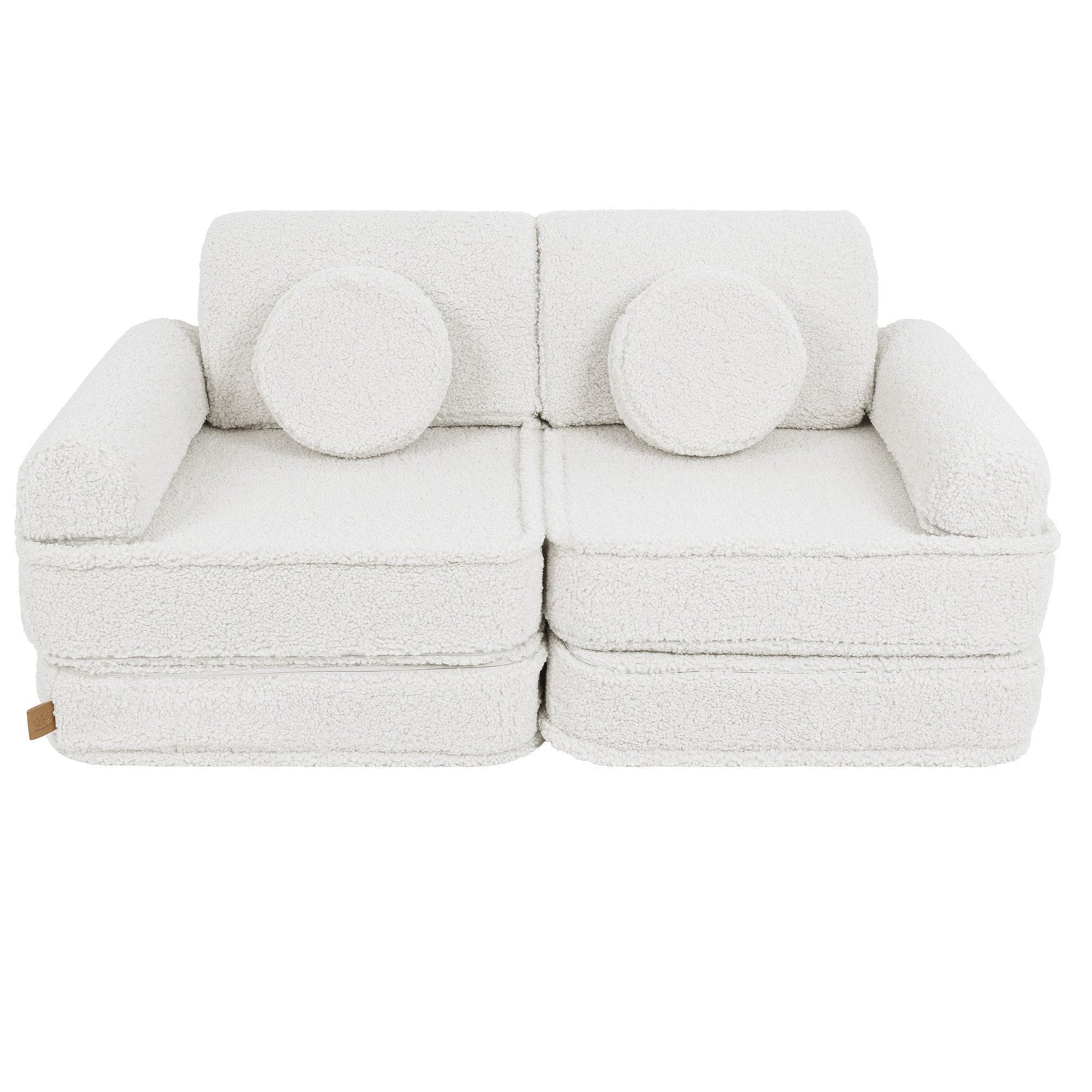 MeowBaby® Cream BEARLY Sofa | Cream Bearly Play Sofa Pocket Plus