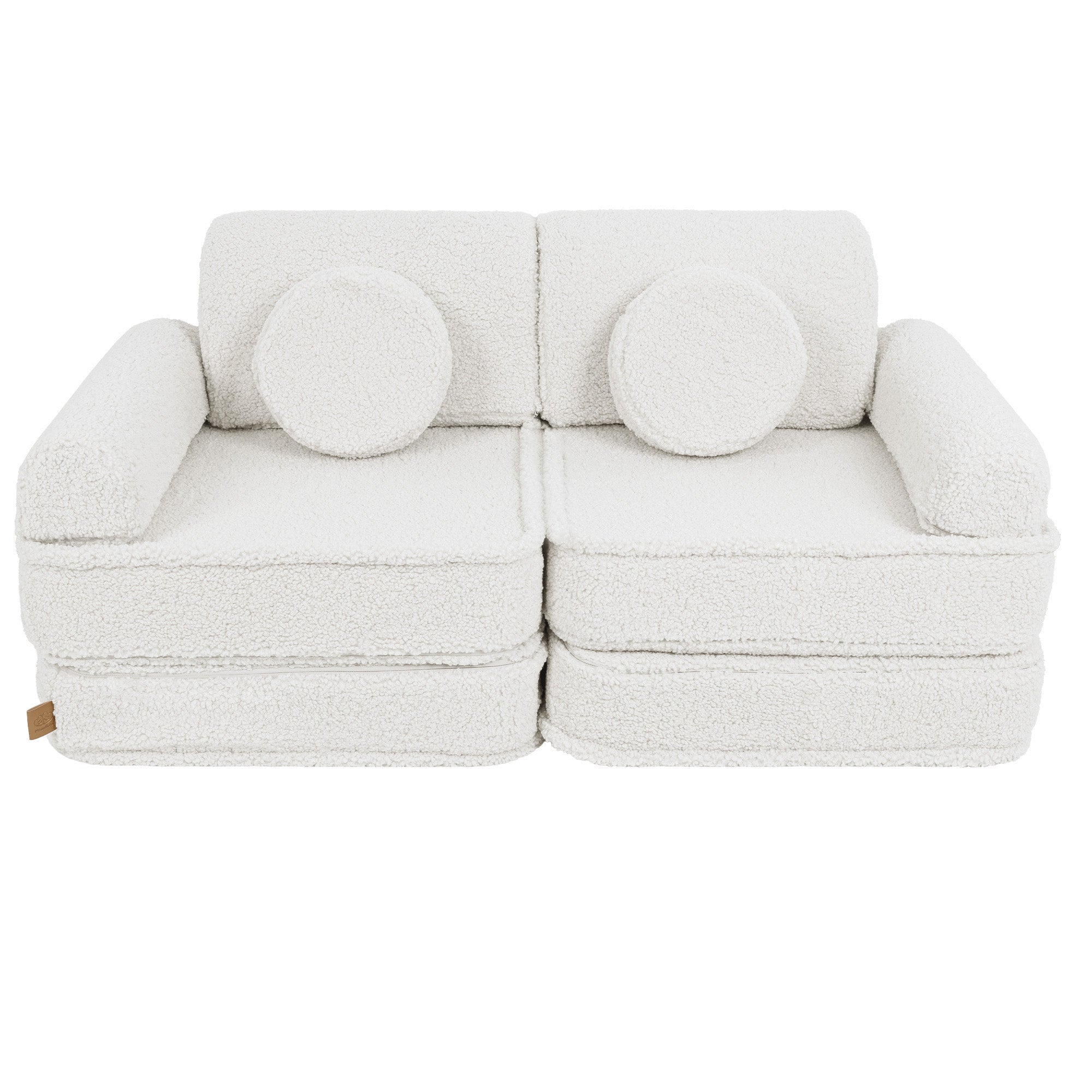 MeowBaby® Cream BEARLY Sofa | Cream Bearly Play Sofa Pocket Plus